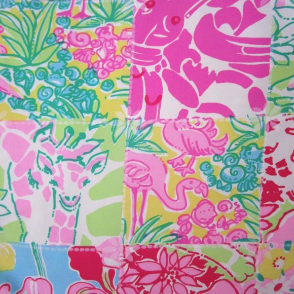 Patchwork Animal Floral Swimsuit One Piece Pink Giraffe Flamingo Lion - Picture 11 of 15